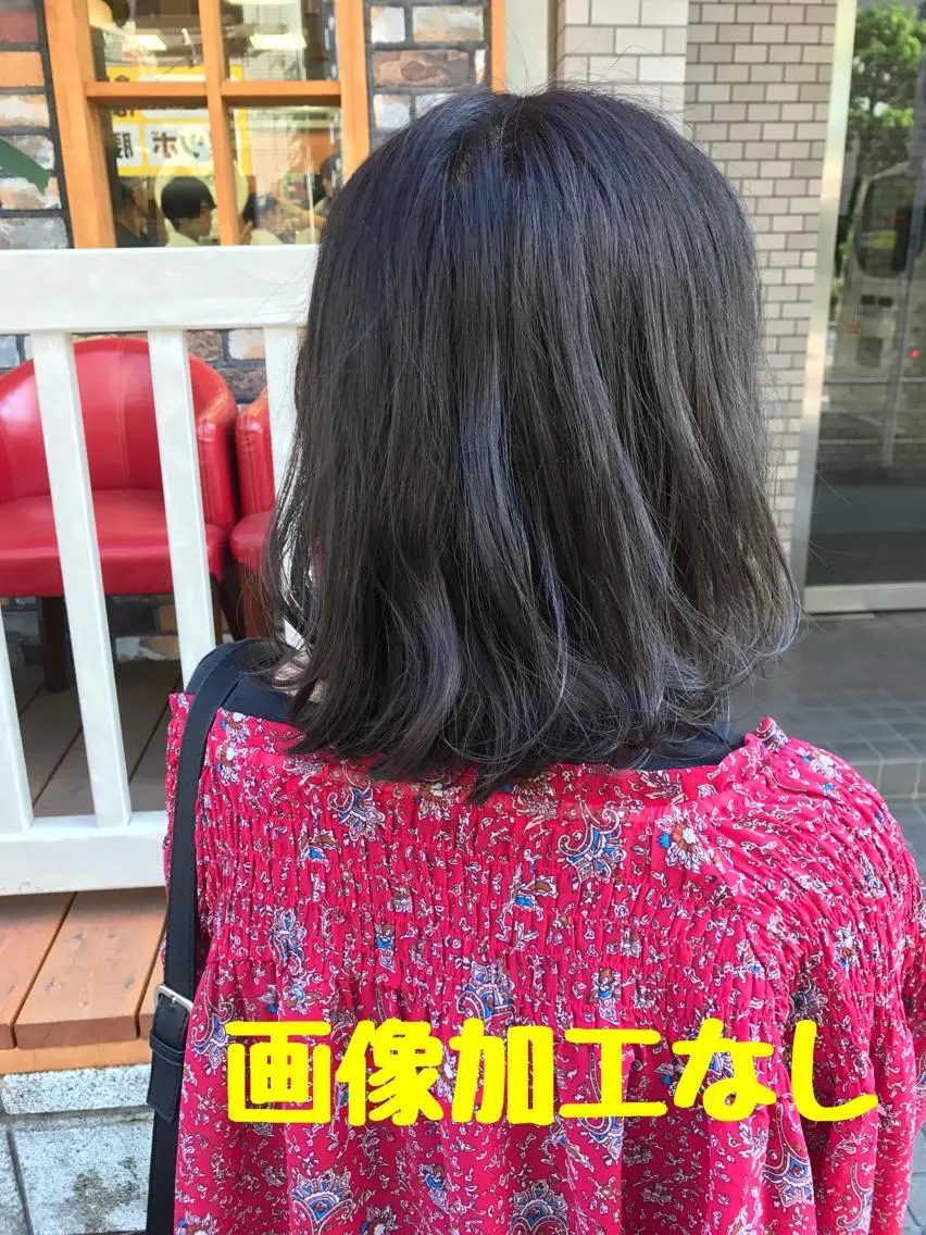 ミディアム カラー ダークグレー 平尾 拓也のヘアスタイル
