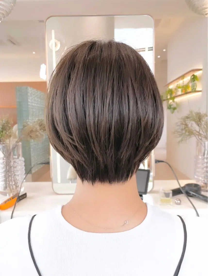 ショート カット ヘアカラー トリートメント 【渋谷】ボブ・ レイヤーボブ特化✂︎のヘアスタイル
