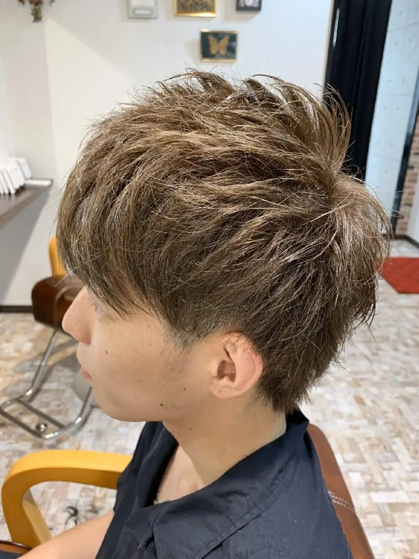 ショート メンズ カラー カット ヘアカラー matilda hair Men'sのヘアスタイル