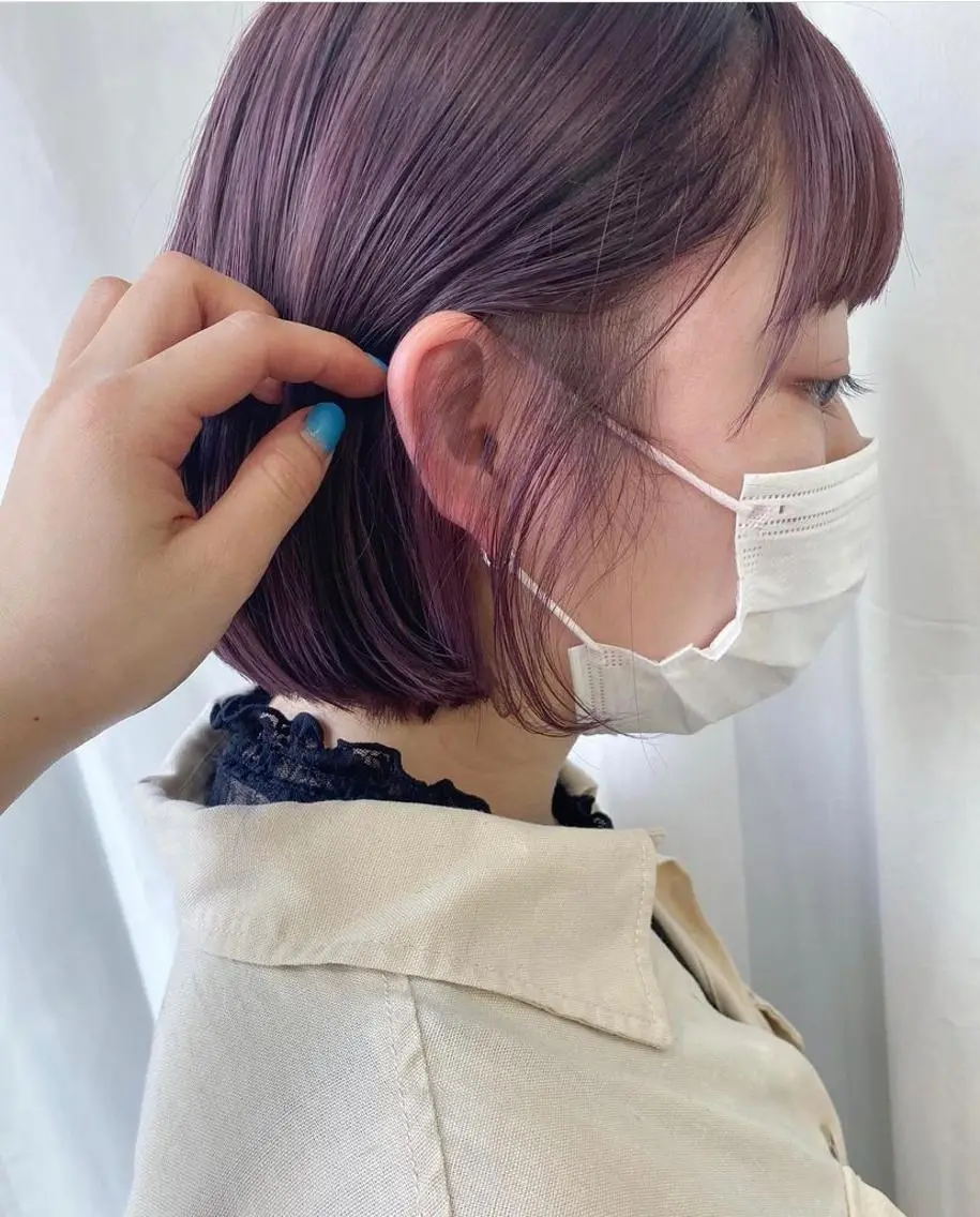 ショート カラー ヘアアレンジ 福岡似合わせレイヤー /ウルフ/ハイトーンのヘアスタイル