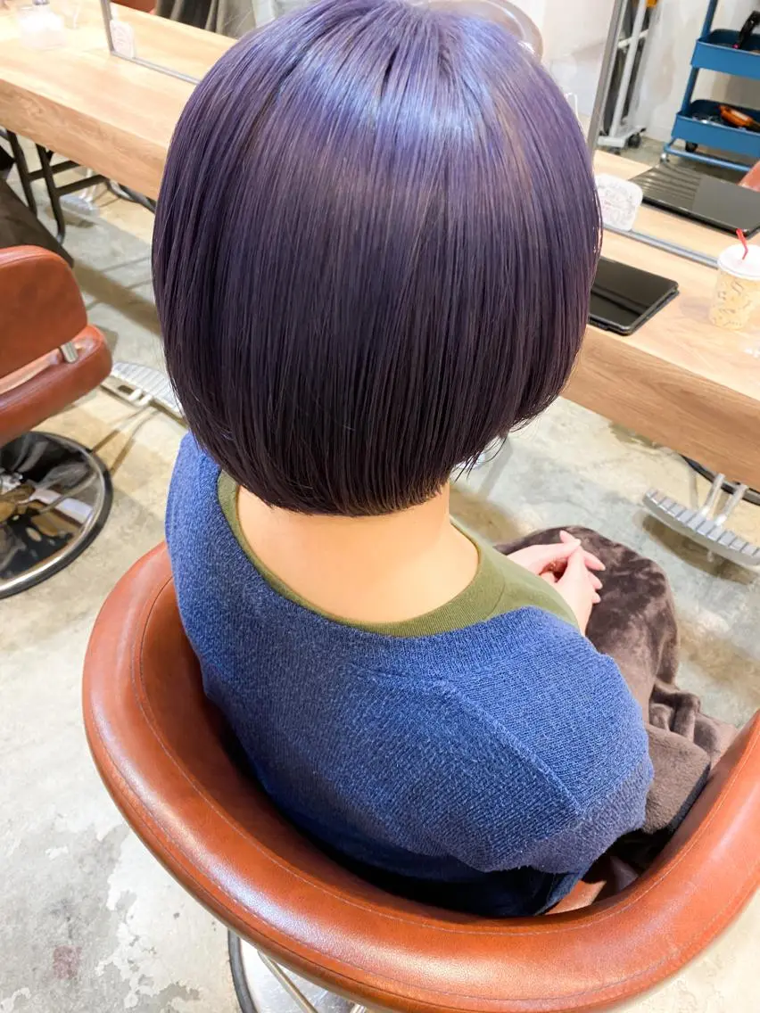 ショート パープルカラー NATSUKI /  ショートのヘアスタイル