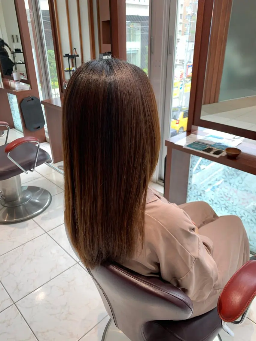 ロング カラー 中谷 明日香のヘアスタイル