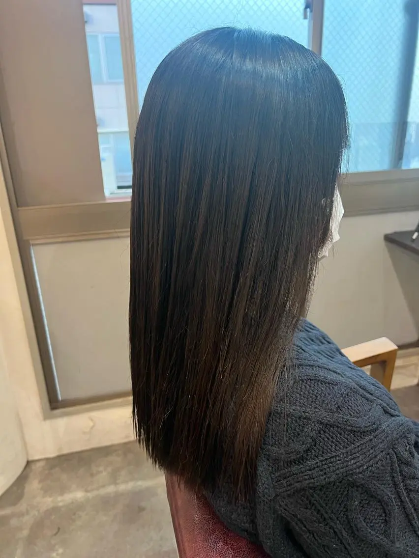 ロング 縮毛矯正 Cecilhair なんば店    岩川のヘアスタイル