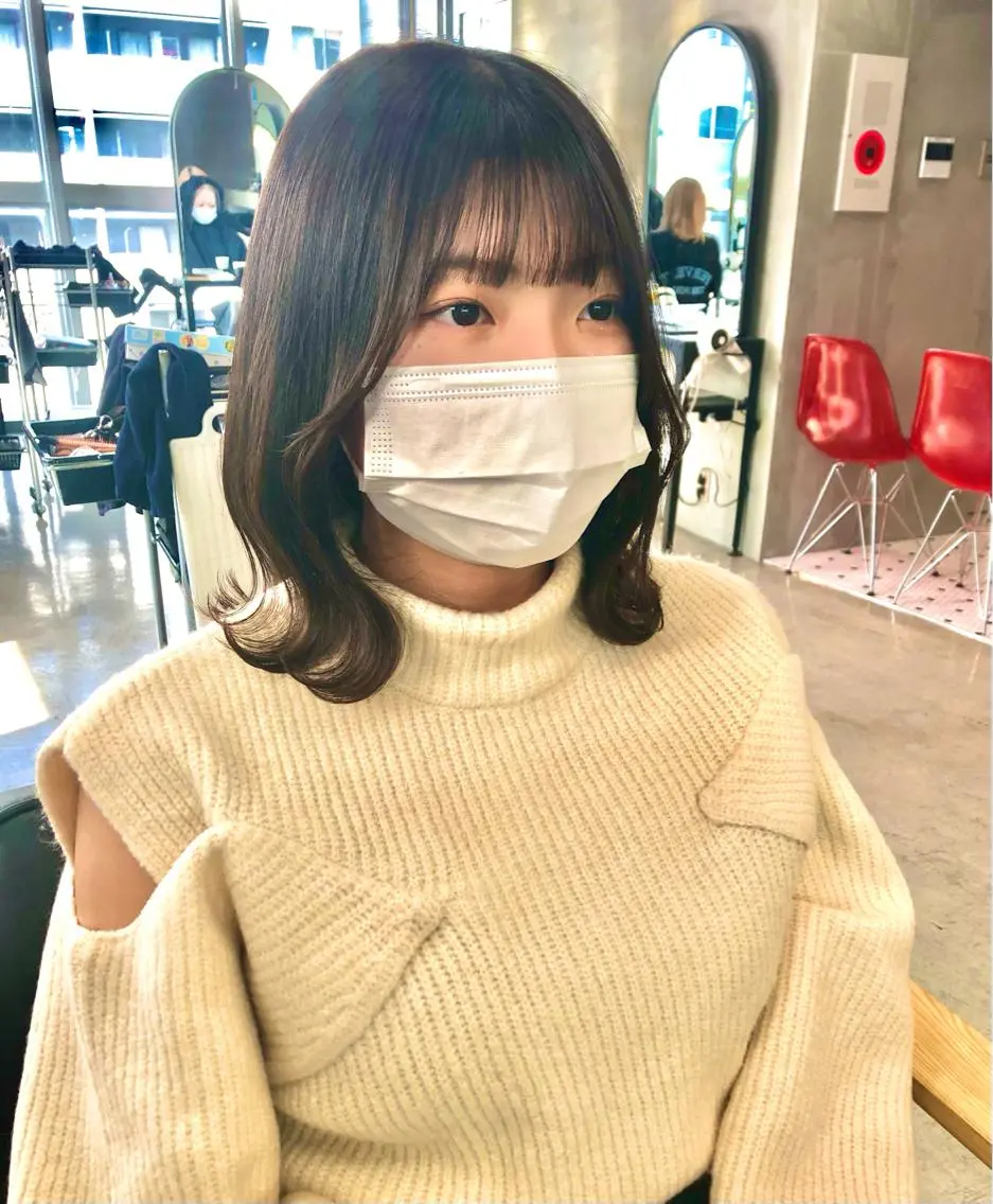 ミディアム カット ヘアカラー 大友 正晴のヘアスタイル