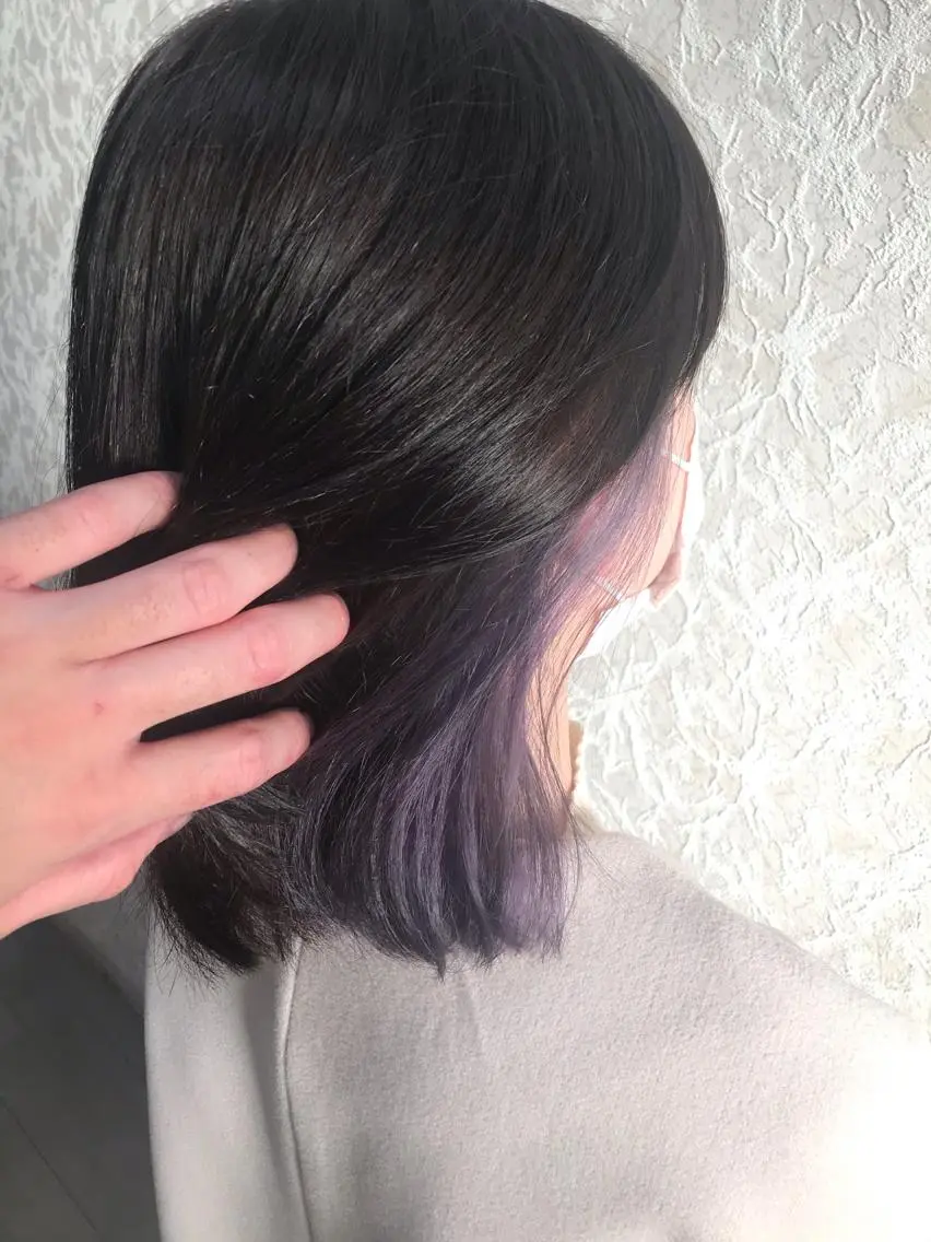 ミディアム カラー イヤリングカラー カット ヘアカラー トリートメント ブリーチ/髪質改善/ レイヤー/YUTOのヘアスタイル