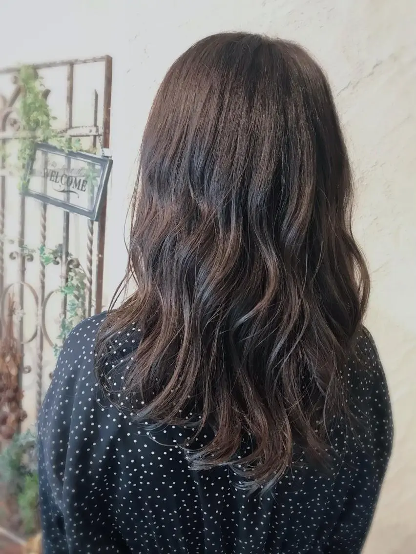ロング カラー オルチャンヘア Mer 山崎 えりかのヘアスタイル