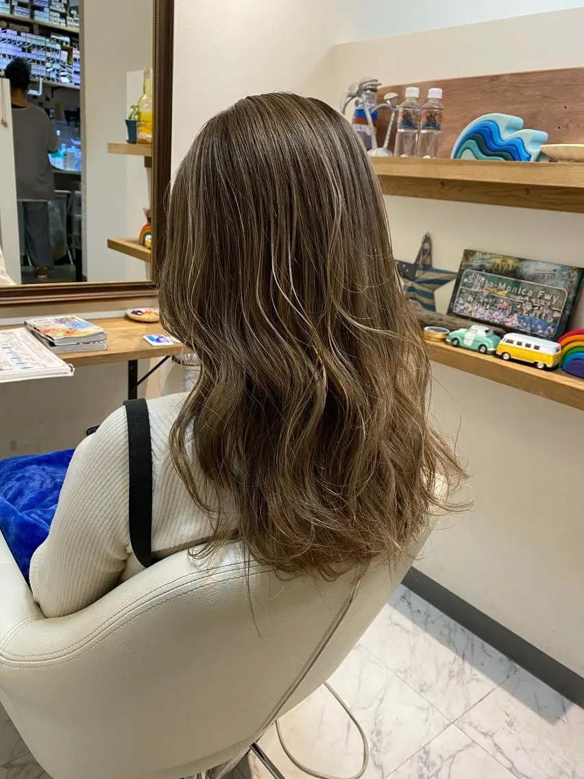 ミディアム カラー 馬場 涼平のヘアスタイル