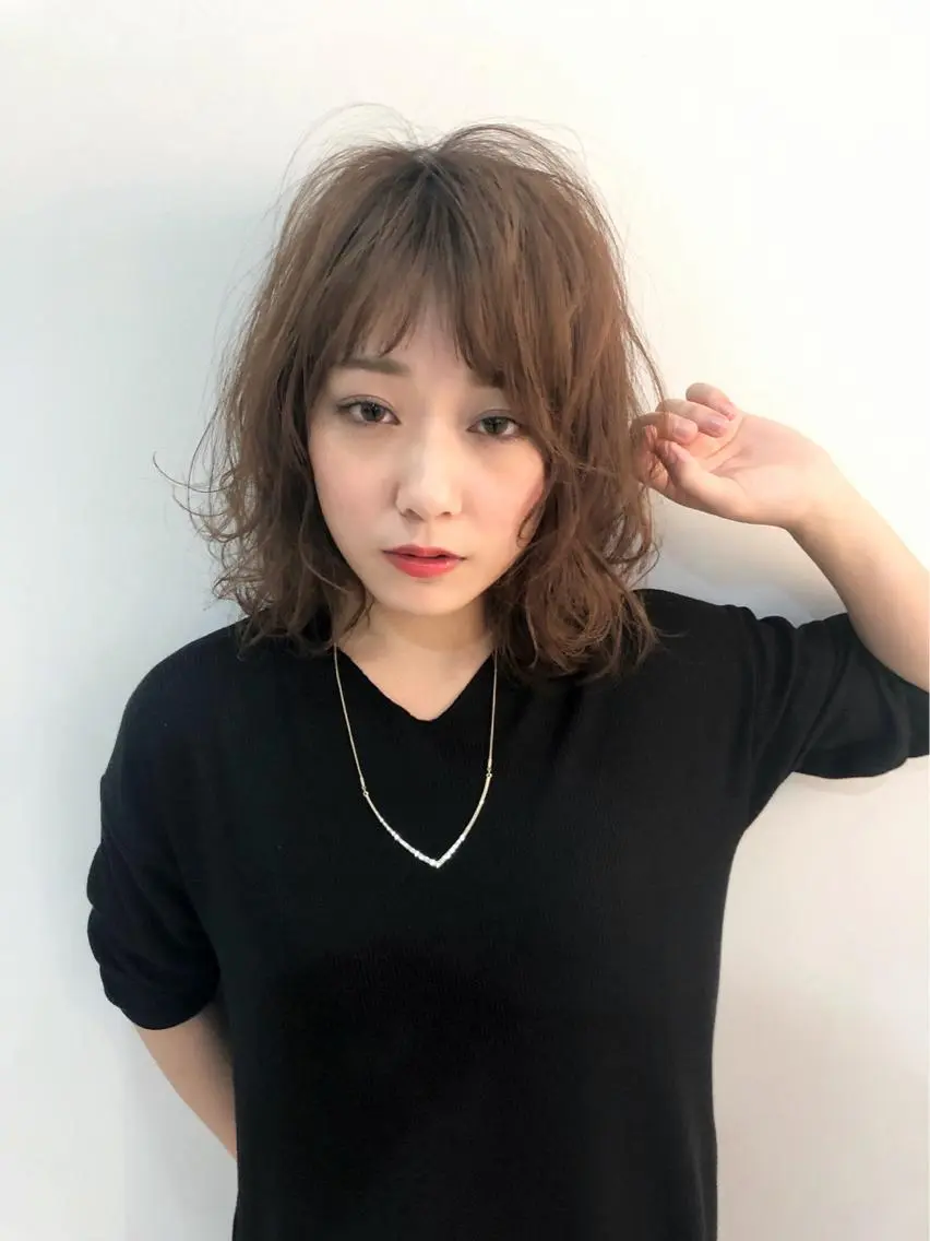 ミディアム カラー sato yoのヘアスタイル