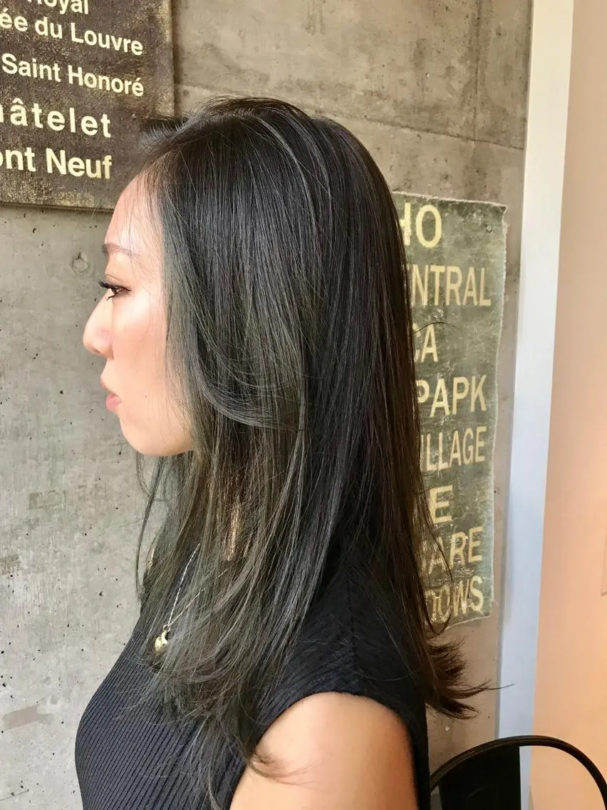ロング カラー ブリーチ イルミナカラー ブリーチなしカラー カット ヘアカラー トリートメント KEN KENのヘアスタイル