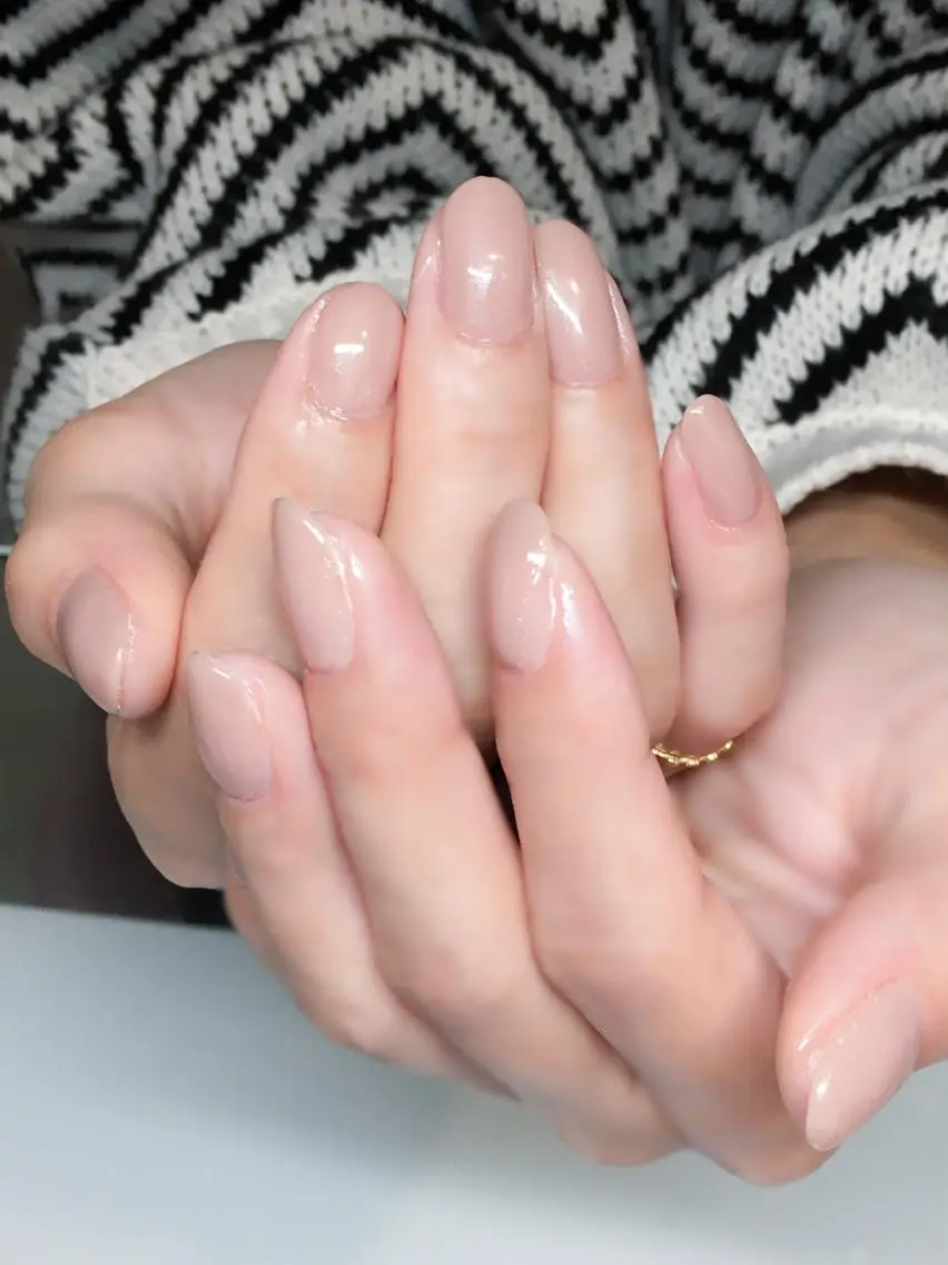 ネイル ジェルネイル オフィスネイル ワンカラーネイル シンプルネイル Nyanco Nailのネイルデザイン