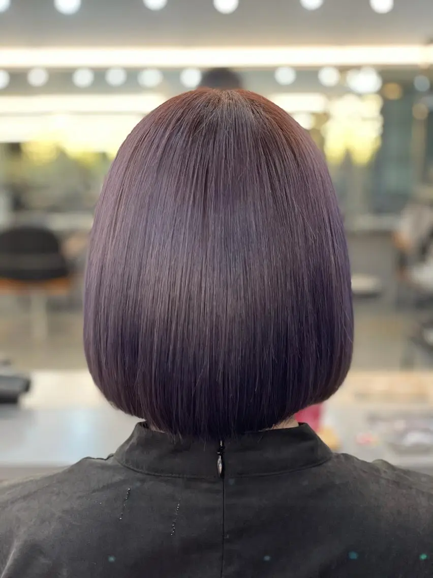 ミディアム カラー ブリーチ ボブ 髪質改善 トリートメント イトウ アキノリのヘアスタイル