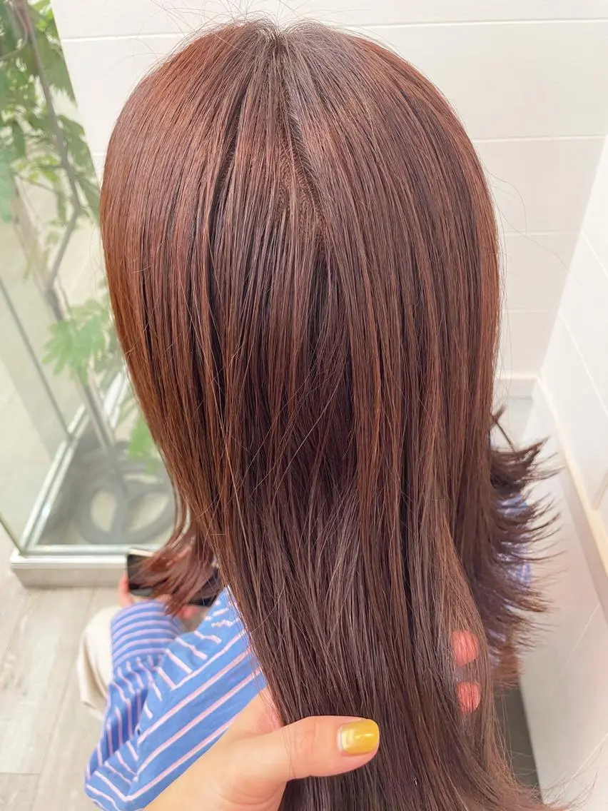 ミディアム カラー ヘアアレンジ カット ヘアカラー トリートメント 前髪顔周り✂️店長 ❤️アマミヤ❤️のヘアスタイル