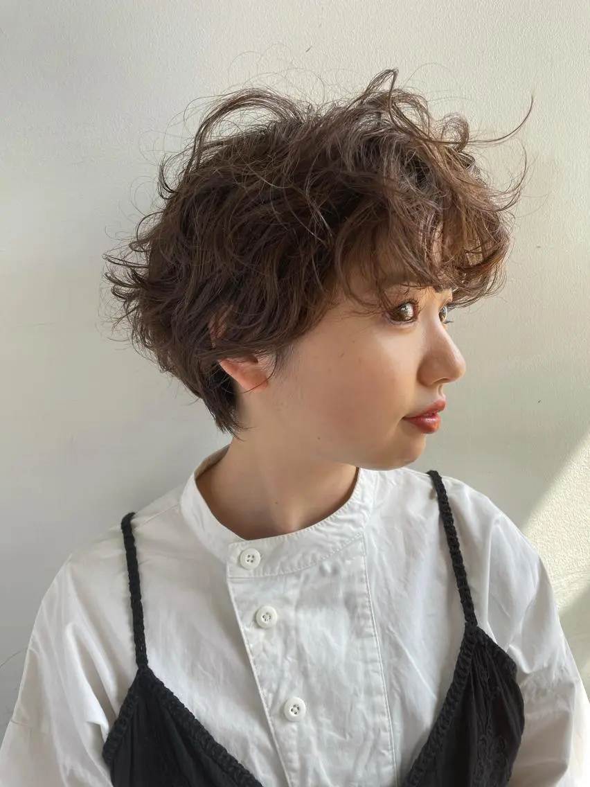 ショート パーマ カット パーマ トリートメント mizuho .のヘアスタイル