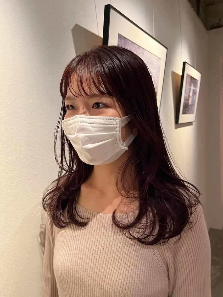 ロング カラー robe 田中 実友のヘアスタイル