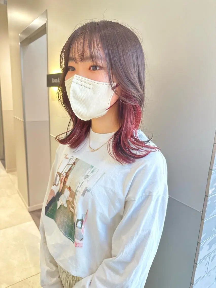 ショート カラー パーマ ヘアアレンジ メンズ キッズ ネイル マツエク・マツパ アイブロウ メンズバレイヤージュ メンズブリーチ メンズハイライト メンズインナーカラー メンズ韓国風 切りっぱなしヘアボブ ミディアムヘアRYOのヘアスタイル
