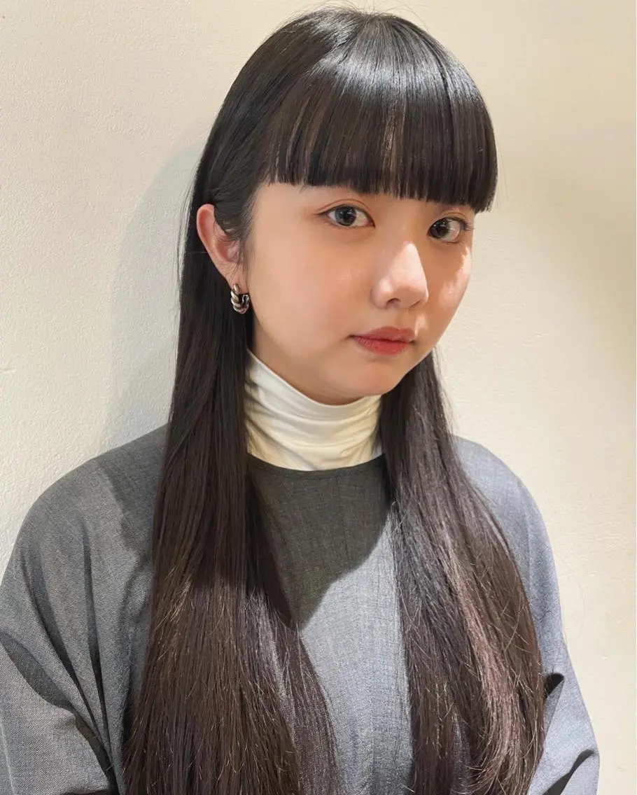 ロング ロング ワイドバング カット トリートメント 村上雅人 ナチュラルモードのヘアスタイル