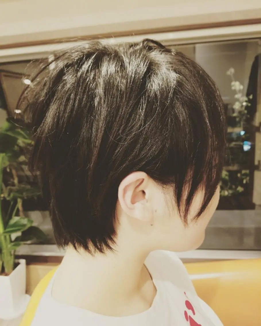 ショート ハンサムショート アッシュ ショートヘア spa hair ark 富井直美のヘアスタイル