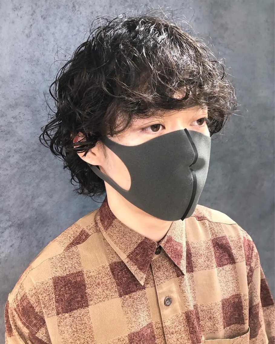 パーマ ヘアアレンジ メンズ メンズウルフカット ウルフカット カット パーマ トリートメント ヘアセット メンズ特化✂️栗原 侑也のヘアスタイル