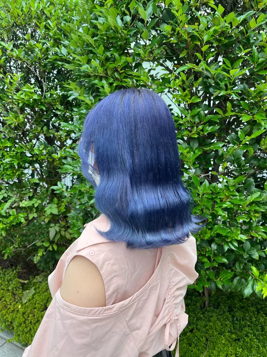 セミロング カラー ヘアアレンジ ヘアカラー トリートメント ヘアセット 🩶【推しハイトーン 】yuzu🩶のヘアスタイル