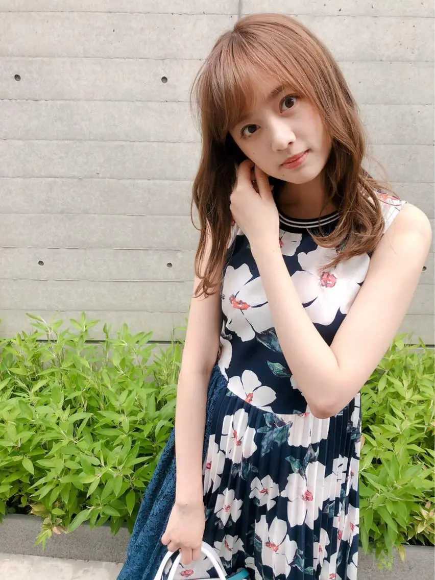 セミロング 切りっぱなしボブ セミロングパーマ ボブ 外国人風カラー ハイライト ショート職人 美容師【KENTA】のヘアスタイル