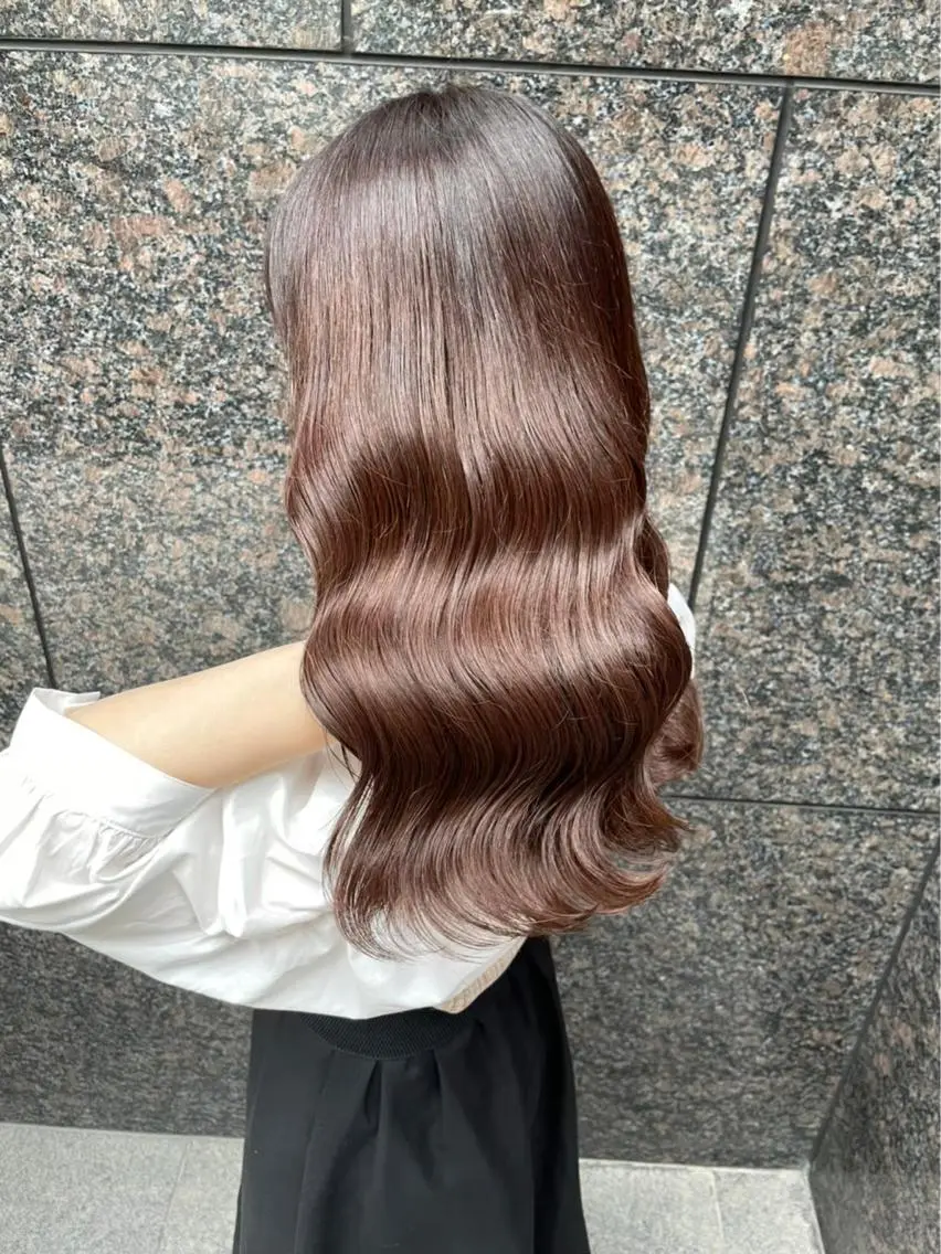 ロング カラー カット 縮毛矯正 トリートメント ‎🤍髪質改善‎🤍 レイヤーカット‎🤍のヘアスタイル