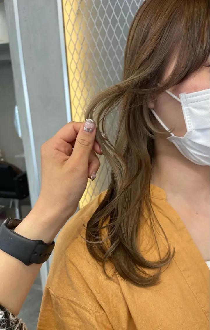 ミディアム カラー イヤリングカラー ダブルカラー /まつ毛パーマ🎀のヘアスタイル