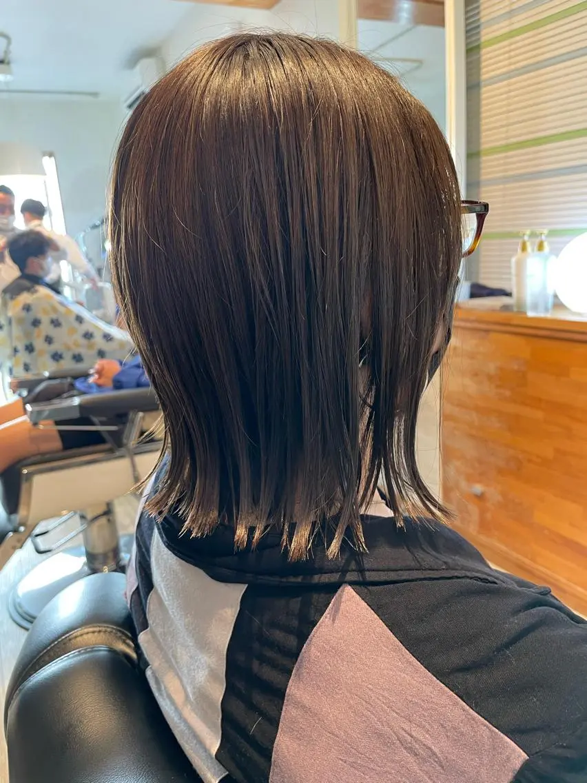 ミディアム カラー アッシュ 通い続けられるサロン ママ美容師　明日香のヘアスタイル