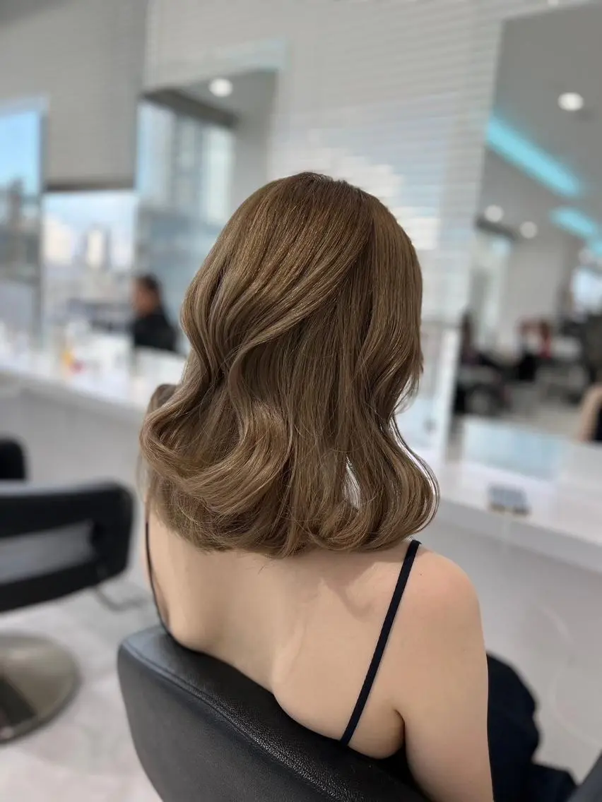 カラー カット ヘッドスパ ヘアセット グレージュ🩶韓国 トレンドカラー/池袋のヘアスタイル