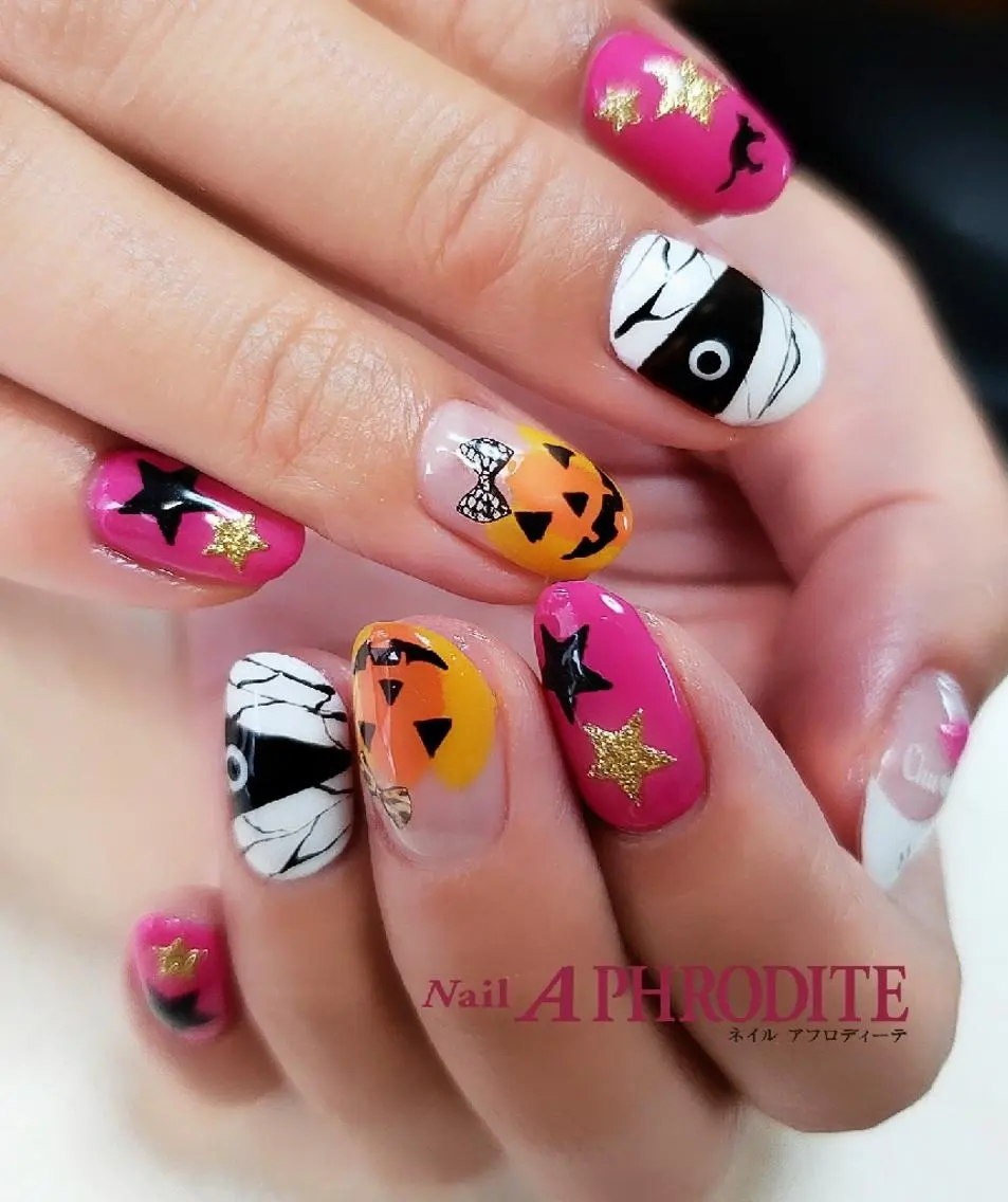 ネイル ハロウィン Nail Aphroditeのネイルデザイン