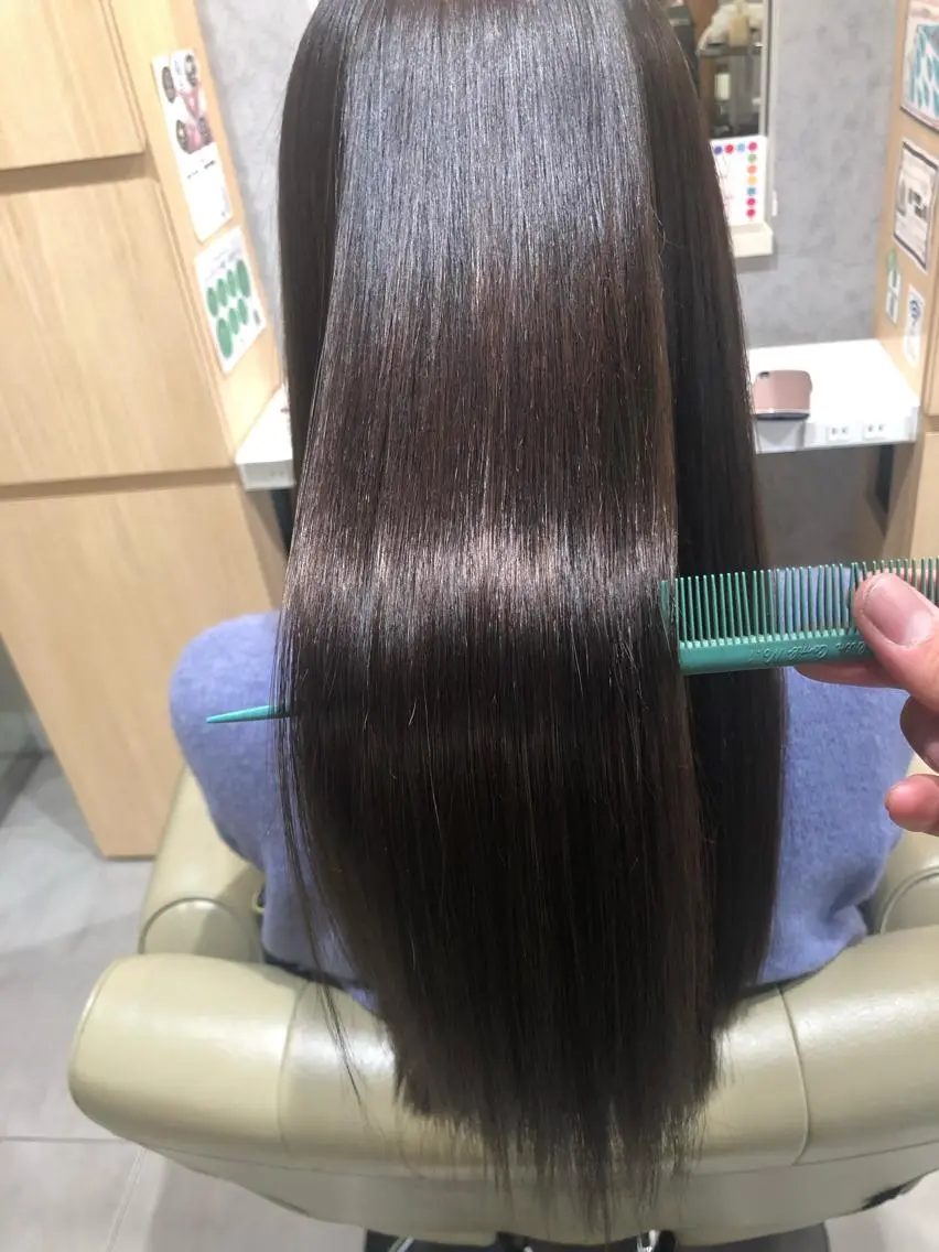 ロング ヘアカラー 縮毛矯正 トリートメント 【髪質改善特化･ 福田航洋】のヘアスタイル