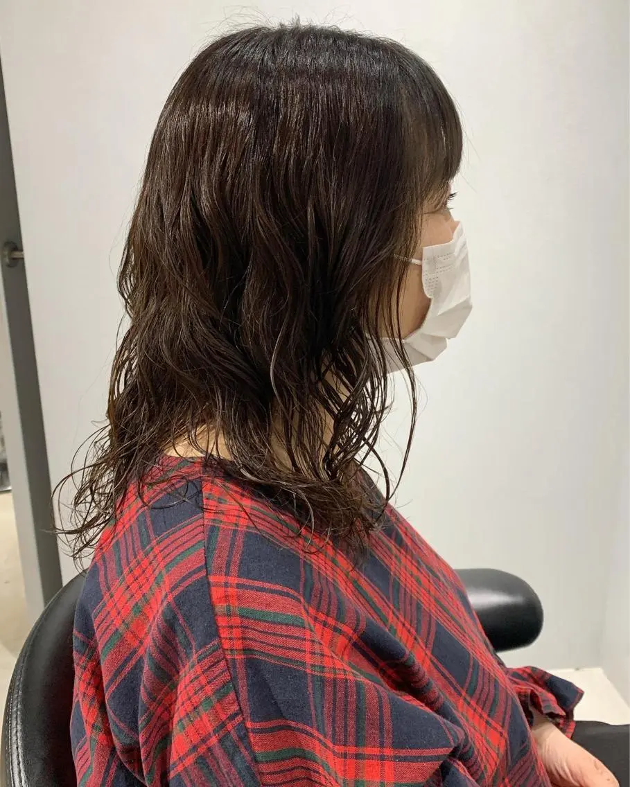 ロング カラー パーマ ボブパーマコテ巻き風 パーマNo1深江秀平のヘアスタイル