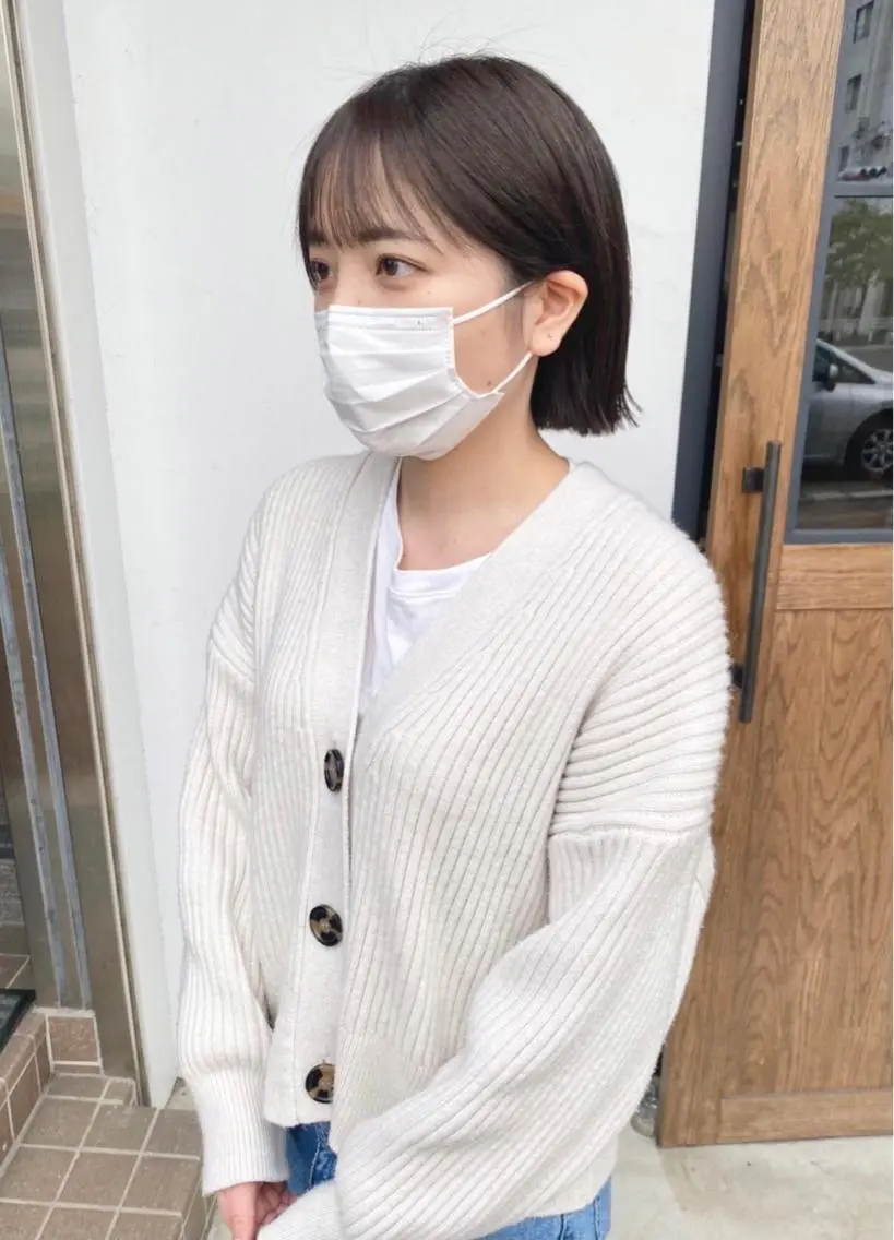 ショート カラー ボブ カット ヘアカラー トリートメント MR.GOOD MORNINGフジイのヘアスタイル