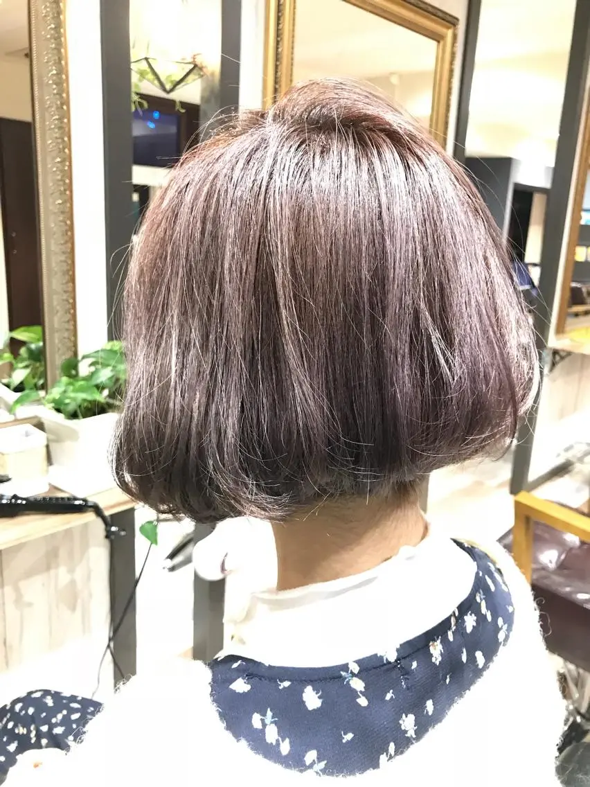 ショート カラー ラベンダーカラー ラベンダーグレー カット ヘアカラー トリートメント 瀬尾 加寿馬のヘアスタイル