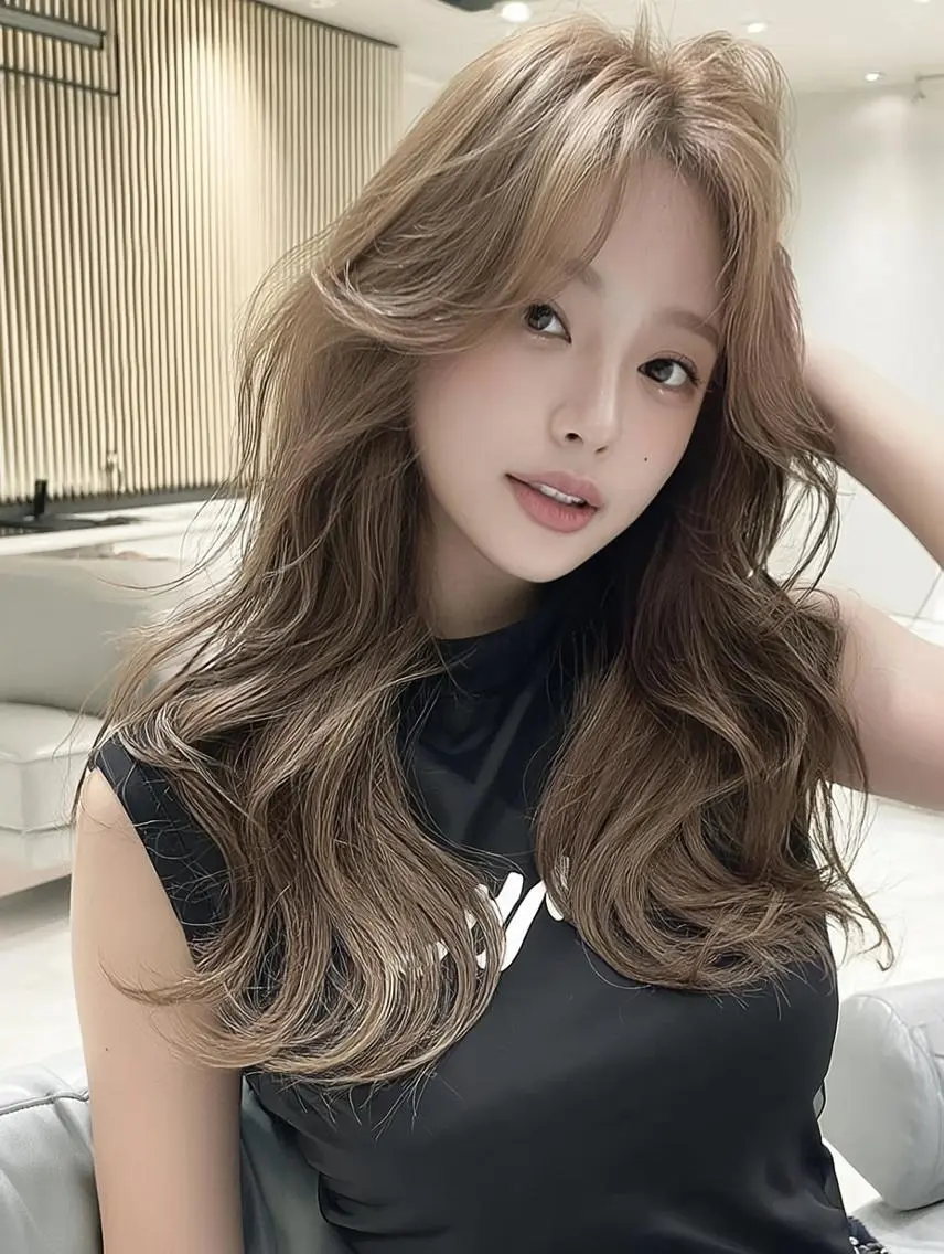 ロング カット ヘアカラー 林朱里/束間まつげ /レイヤーカット🌹のマツエク・マツパデザイン
