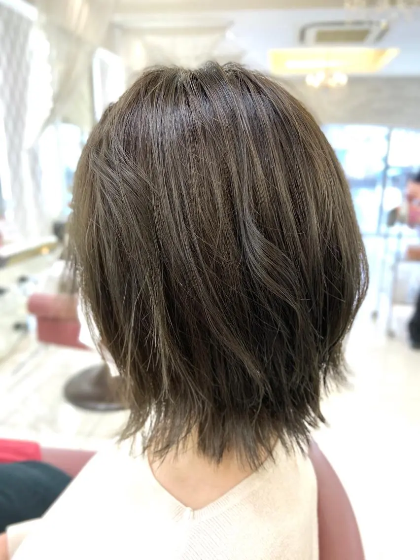 ミディアム カラー カット ヘアカラー 【髪質改善×カラー】 QUALIS沓掛貴浩のヘアスタイル