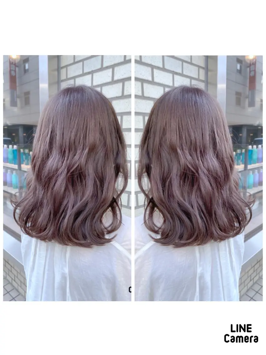 ロング カラー グレージュ ラベンダーカラー ラベンダーグレージュ ラベンダーグレー カット ブリーチ/髪質改善 🍀MASAKiのヘアスタイル
