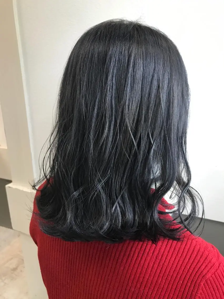 ショート カラー ヘアアレンジ ブルーカラー シルバー カット ヘアカラー トリートメント GiseL天神カラー 髪質改善/ブリーチのヘアスタイル