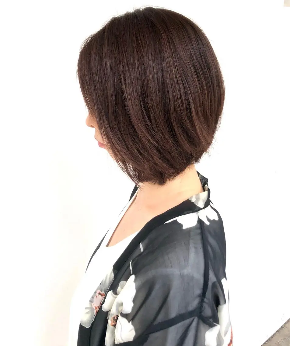 ショート カラー ショートボブ ラベンダーカラー ボブ ショートヘア 東條 克義のヘアスタイル
