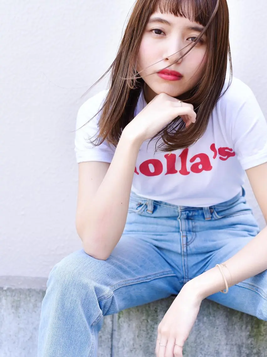 ミディアム カラー エクステ（レミー毛） NINEのヘアスタイル