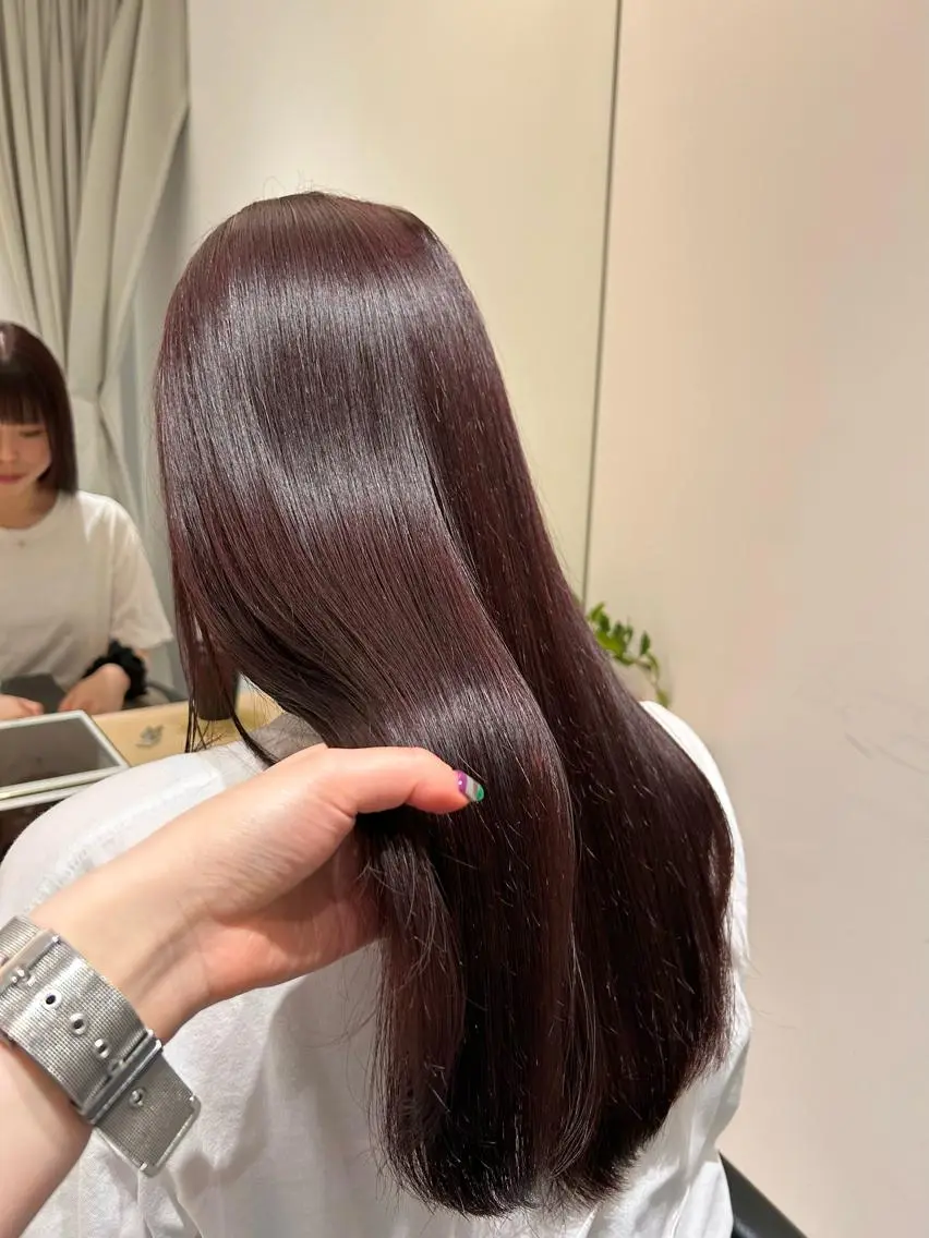 ロング ヘアカラー トリートメント 🧚つやさらhair 🧚manakaのヘアスタイル