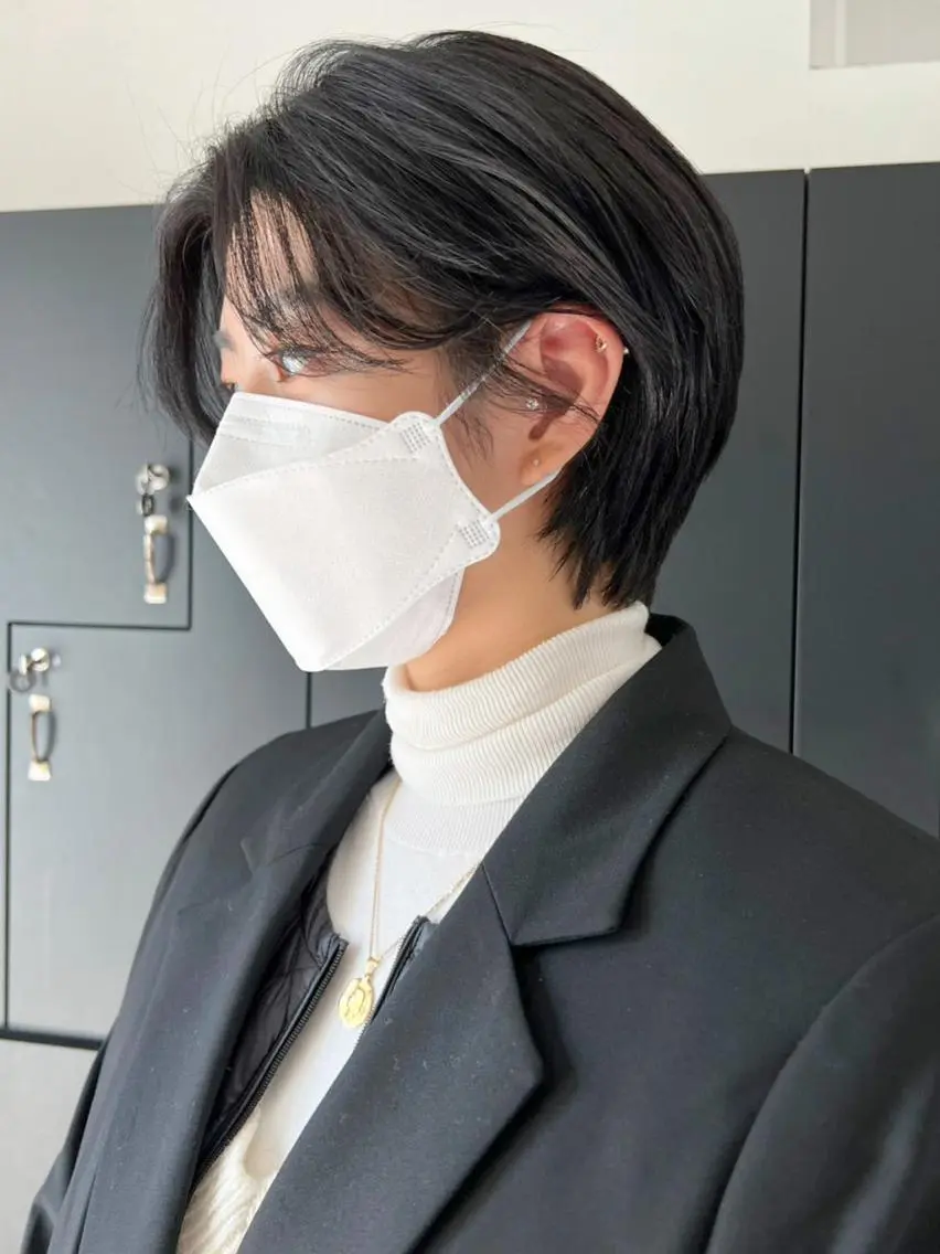 ショート カラー パーマ ヘアアレンジ 韓国風ヘア ショートヘア ITbyALBUM 中野店のヘアスタイル