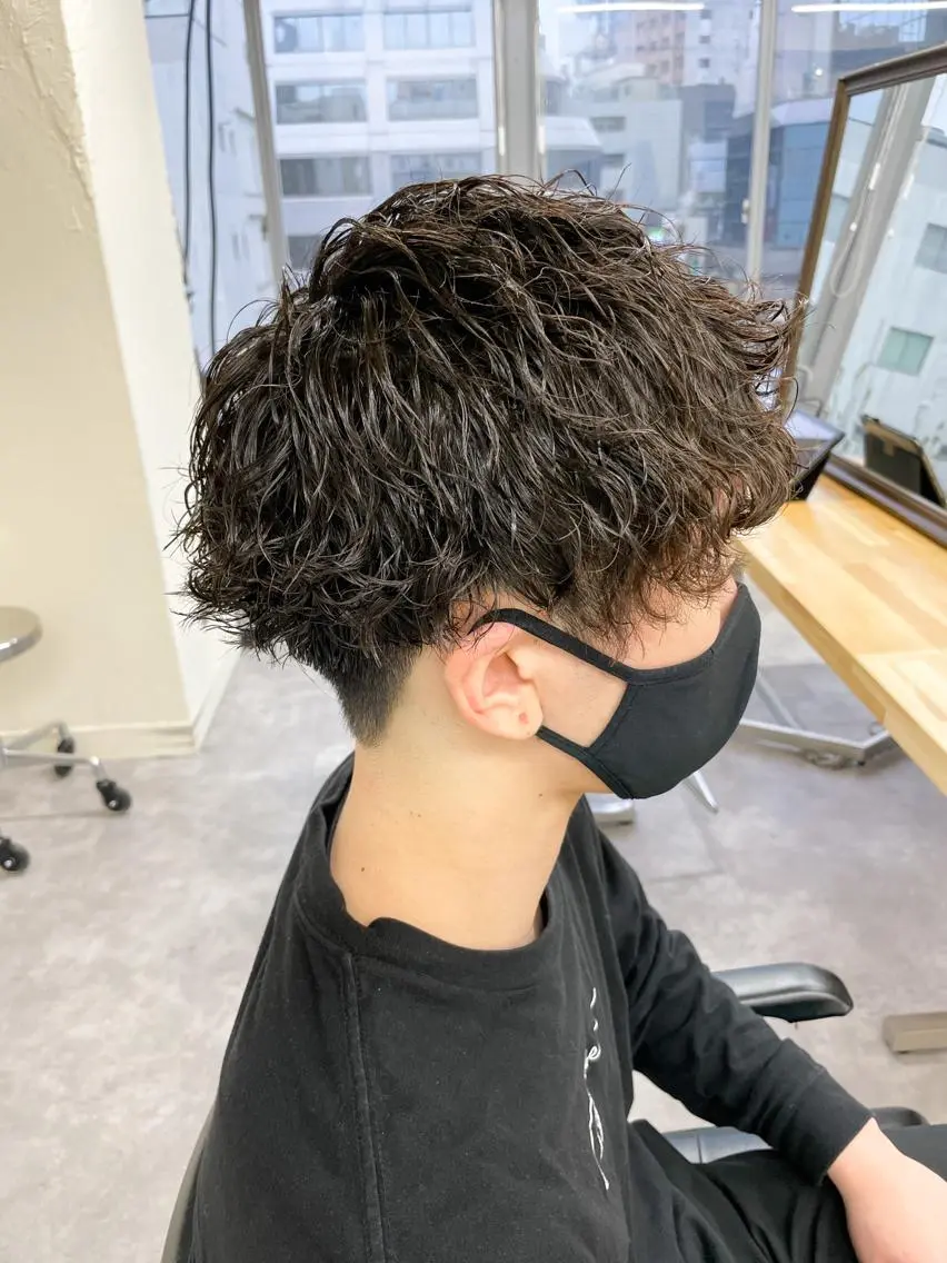 ショート パーマ メンズ カット パーマ メンズパーマ メンズ特化ryoのヘアスタイル