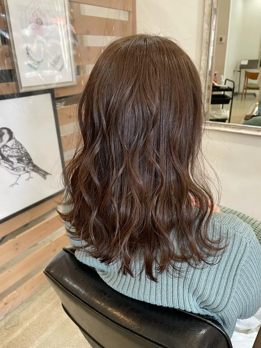 セミロング カラー ヘアカラー トリートメント miho 🌼🌼🌼のヘアスタイル