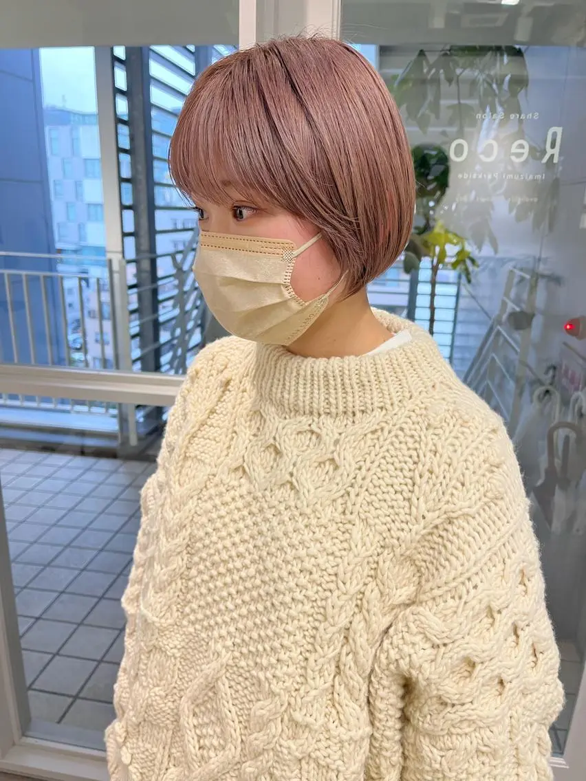 ショート カラー ヘアアレンジ 🫧umu.🫧韓国 /レイヤーカットのヘアスタイル