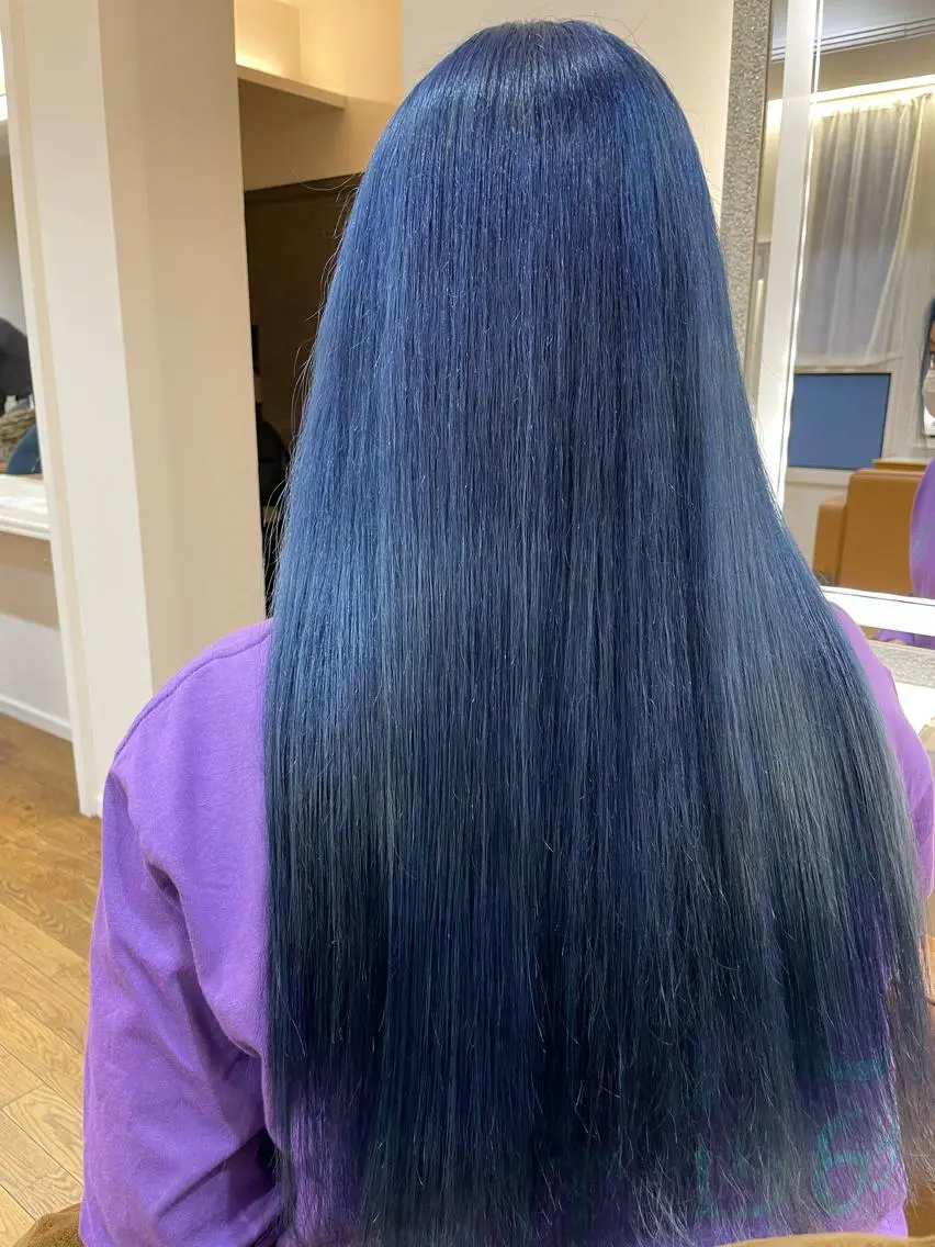 ロング ヘアカラー トリートメント ブリーチ毛矯正.髪質 改善.髪にドラマをのヘアスタイル