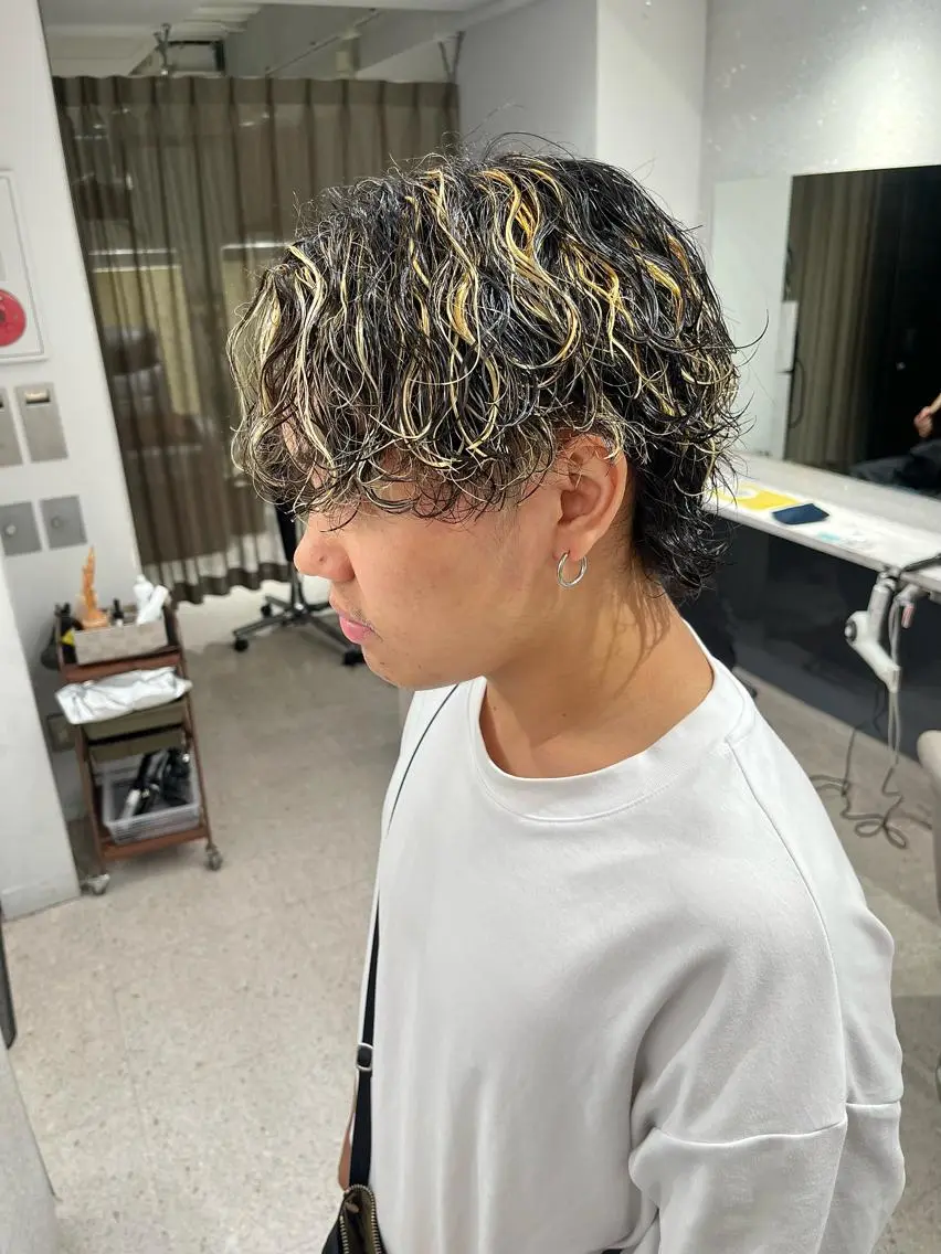 パーマ メンズ カット パーマ 🍐シャドウパーマ メンズ特化/守岡🍐のヘアスタイル