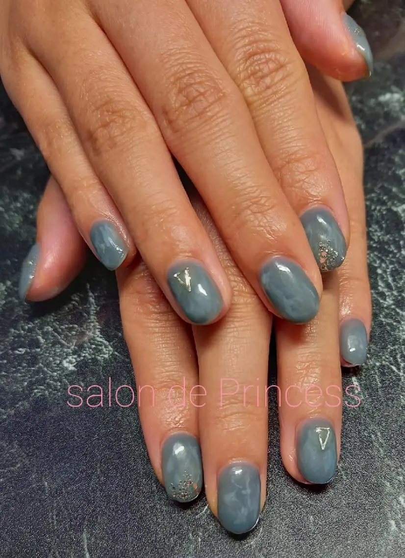 ネイル ブルー salon de  Princessのネイルデザイン