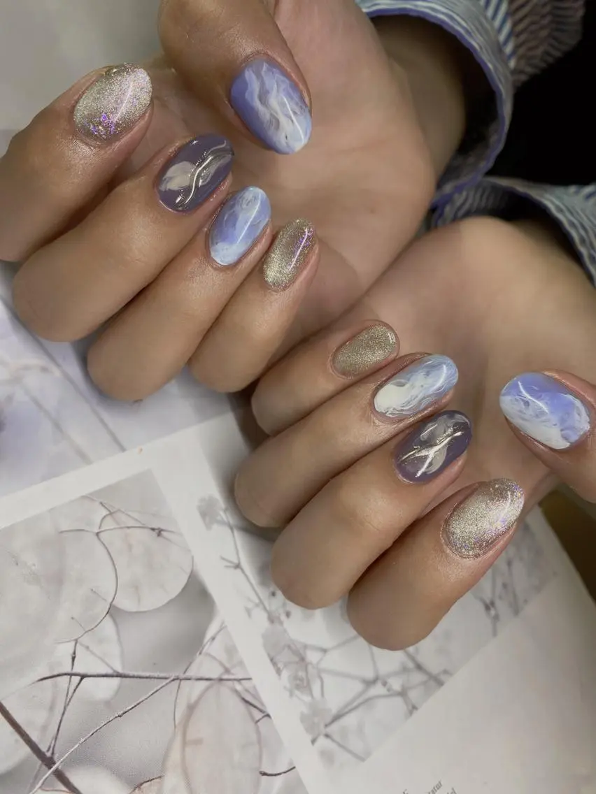 ショート ハンドネイル NAILSALON 🍔Timna🍟のネイルデザイン