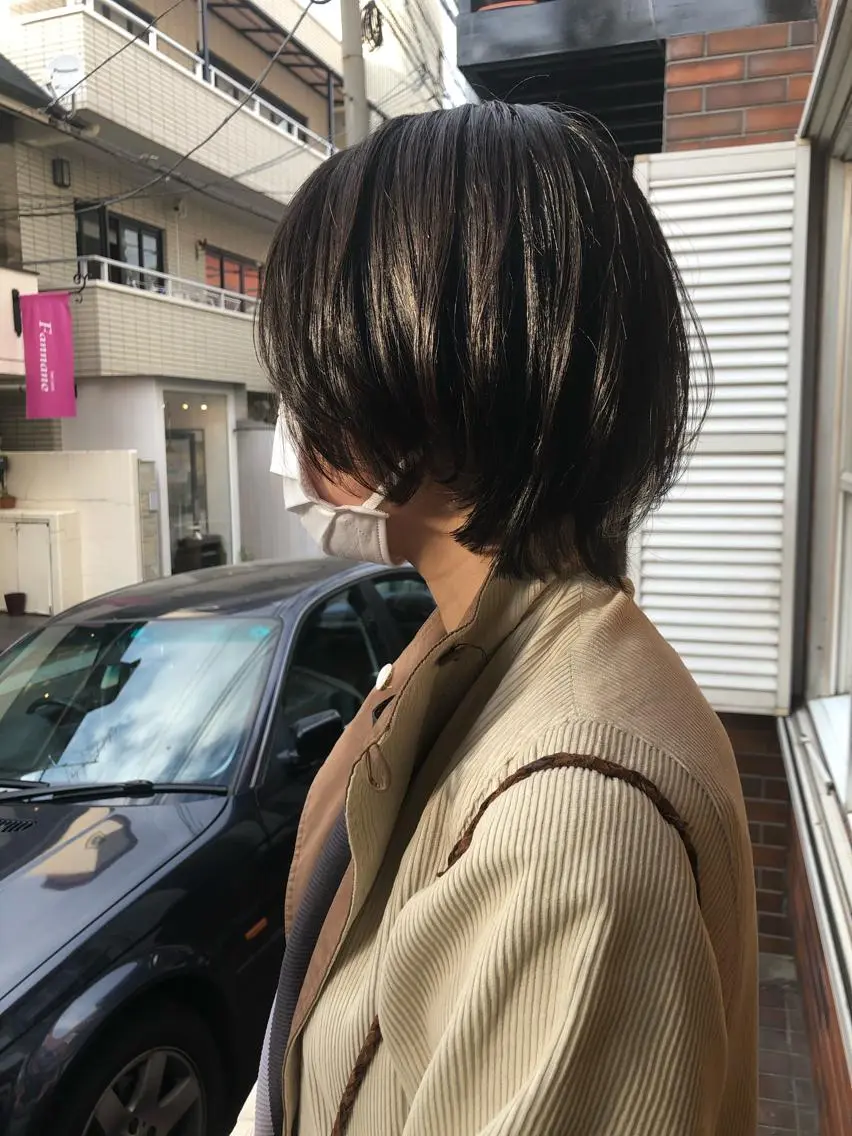 ミディアム パーマ カット 縮毛矯正 eri kinjoのヘアスタイル