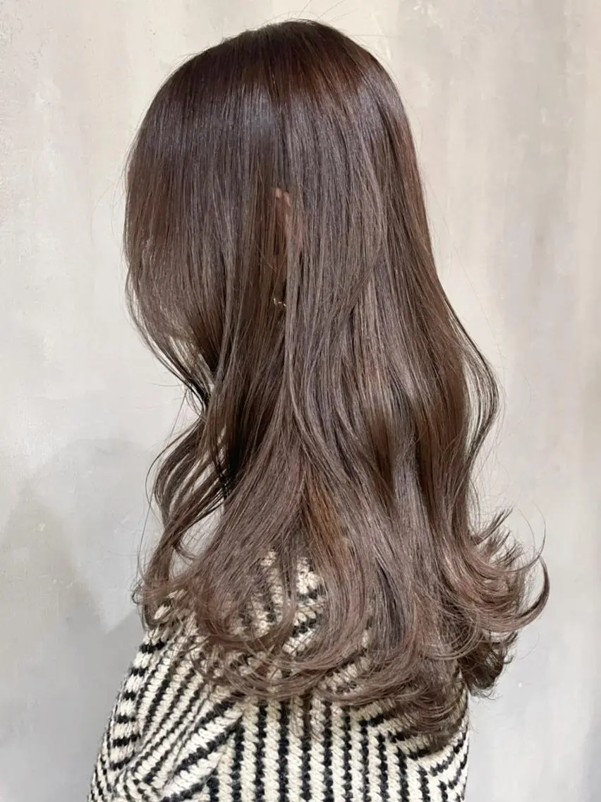 セミロング カラー グレージュ ラベンダーカラー ラベンダーグレージュ ラベンダーグレー ITbyALBUM 藤沢店のヘアスタイル